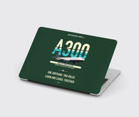 Thumbnail for Airbus A300C4-203 design on dark green MacBook case