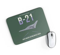 Thumbnail for B-21 Raider design on dark green rectangle mouse pad