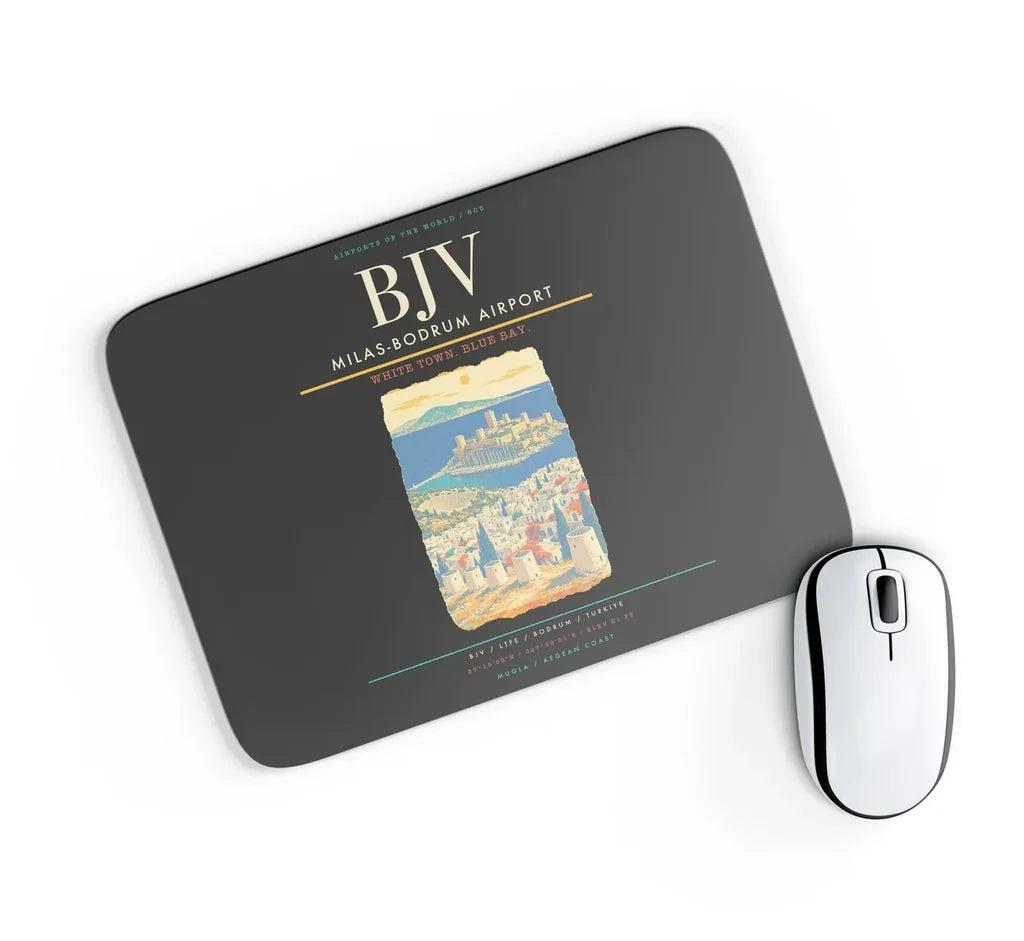 Milas-Bodrum Airport BJV Mouse-Pad Rectangle - Black