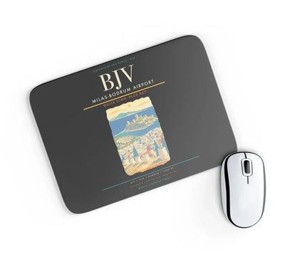 Milas-Bodrum Airport BJV Mouse-Pad Rectangle - Black