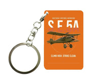 Thumbnail for Royal Aircraft Factory S.E.5a design on orange designed key chain, double-side print
