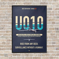 Thumbnail for Airbus U010 Aliaca VTOL vertical canvas print - framed - navy blue background