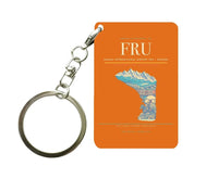 Thumbnail for Manas International Airport FRU — Bishkek Key Chain design on orange key chain