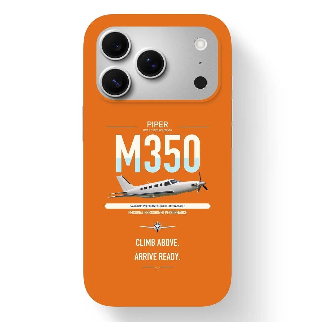 Piper M350 design on orange magsafe iphone case, for iPhone 17 Pro