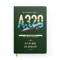 Thumbnail for Airbus A320 design on dark green notebook