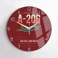 Thumbnail for A-20G Havoc design on dark red no frame wall clock
