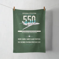 Thumbnail for Cessna Citation 550 - Citation II design on dark green towel