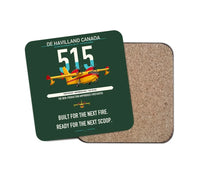 Thumbnail for De Havilland Canadair 515 design on dark green 1 piece coaster