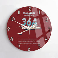 Thumbnail for Bombardier Learjet 36A design on dark red no frame wall clock