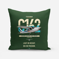 Thumbnail for Cessna 162 Skycatcher design on dark green pillow