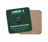 Thumbnail for BRINC LEMUR 2 design on dark green 1 piece coaster