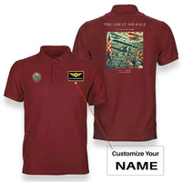 Thumbnail for VINTAGE G4003 - The Great Air Race - Double-Side Polo T-Shirt design on red+name
