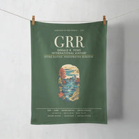 Thumbnail for Gerald R. Ford International Airport Grand Rapids (GRR) design on dark green towel