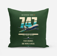 Thumbnail for Boeing 747-400 design on dark green pillow