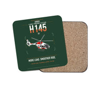 Thumbnail for Airbus H145 D3 design on dark green 1 piece coaster