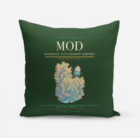 Thumbnail for Modesto City-County Airport (MOD) design on dark green pillow