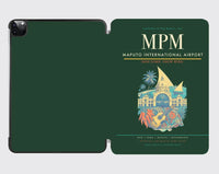 Thumbnail for Maputo International Airport (MPM) design on dark green ipad tablet case