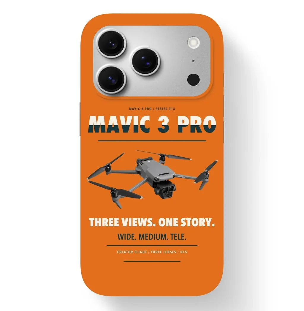 DJI Mavic 3 Pro Case design on orange iphone case