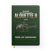 Thumbnail for Sud Aviation SE 3130 Alouette II design on dark green notebook