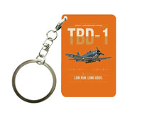 Thumbnail for TBD-1 Devastator design on orange designed key chain, double-side print
