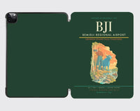 Thumbnail for Bemidji Regional Airport (BJI) design on dark green ipad tablet case