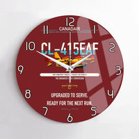 Thumbnail for Canadair CL-415EAF design on dark red no frame wall clock
