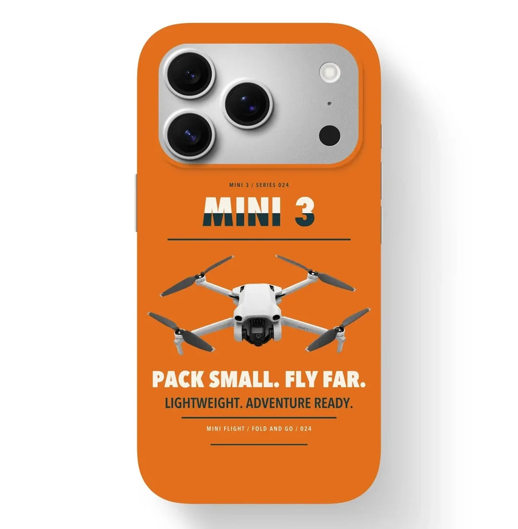 DJI Mini 3 Case design on orange iphone case
