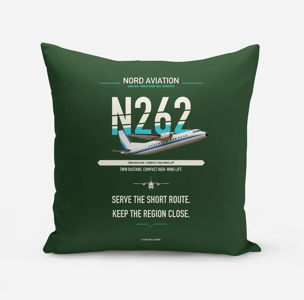 Nord 262A design on dark green pillow