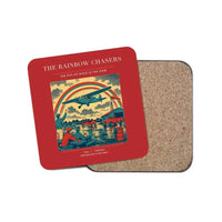 Thumbnail for The Rainbow Chasers - Designed Coasters design on red 1-piece