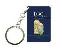 Thumbnail for Dubuque Regional Airport (DBQ) design on navy blue key chain