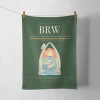 Thumbnail for Wiley Post–Will Rogers Memorial Airport (BRW) design on dark green towel