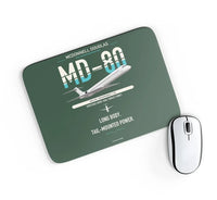 Thumbnail for McDonnell Douglas MD-80 design on dark green rectangle mouse pad