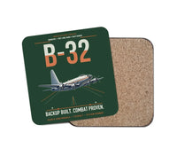 Thumbnail for B-32 Dominator design on dark green 1 piece coaster