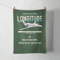 Thumbnail for Cessna Citation Longitude design on dark green towel