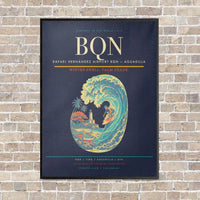 Thumbnail for Rafael Hernández Airport BQN — Aguadilla vertical canvas print - framed - navy blue background