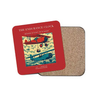 Thumbnail for The Endurance Clock - Designed Coasters design on red 1-piece