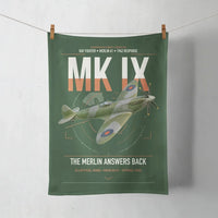 Thumbnail for Supermarine Spitfire Mk IX design on dark green towel