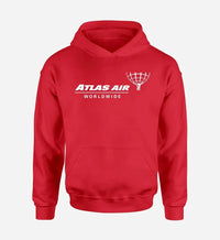 Thumbnail for Atlas Air logo printed on red hoodie