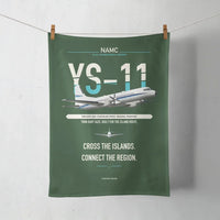 Thumbnail for NAMC YS-11A design on dark green towel