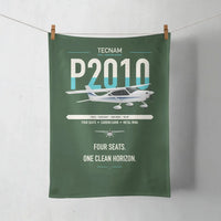 Thumbnail for Tecnam P2010 design on dark green towel