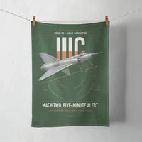 Thumbnail for Dassault Mirage IIIC design on dark green towel