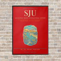 Thumbnail for Luis Munoz Marin International Airport San Juan SJU - Canvas Framed - Red