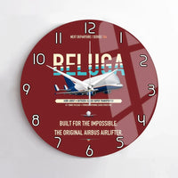 Thumbnail for Airbus A300-600ST BelugaST design on dark red no frame wall clock