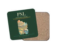 Thumbnail for Pantelleria Airport (PNL) design on dark green 1 piece coaster