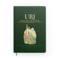 Thumbnail for Yamaguchi Ube Airport (UBJ) design on dark green notebook