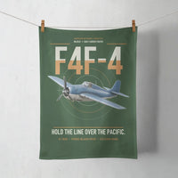 Thumbnail for F4F-4 Wildcat design on dark green towel