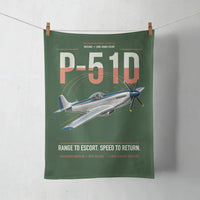 Thumbnail for P-51D Mustang design on dark green towel