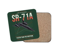 Thumbnail for SR-71A Blackbird design on dark green 1 piece coaster
