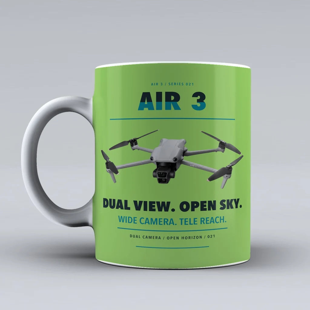 Air 3 Mug design on light green dji