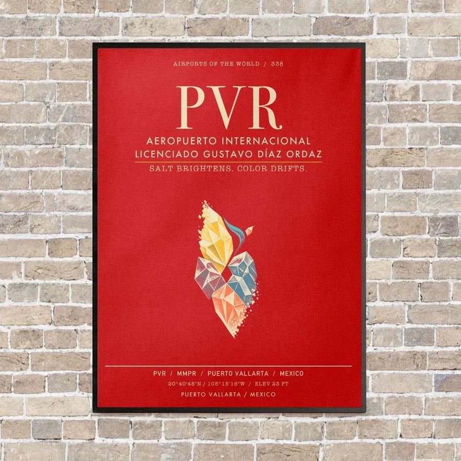 Aeropuerto Internacional Licenciado Gustavo Diaz Ordaz PVR - Canvas Framed - Red